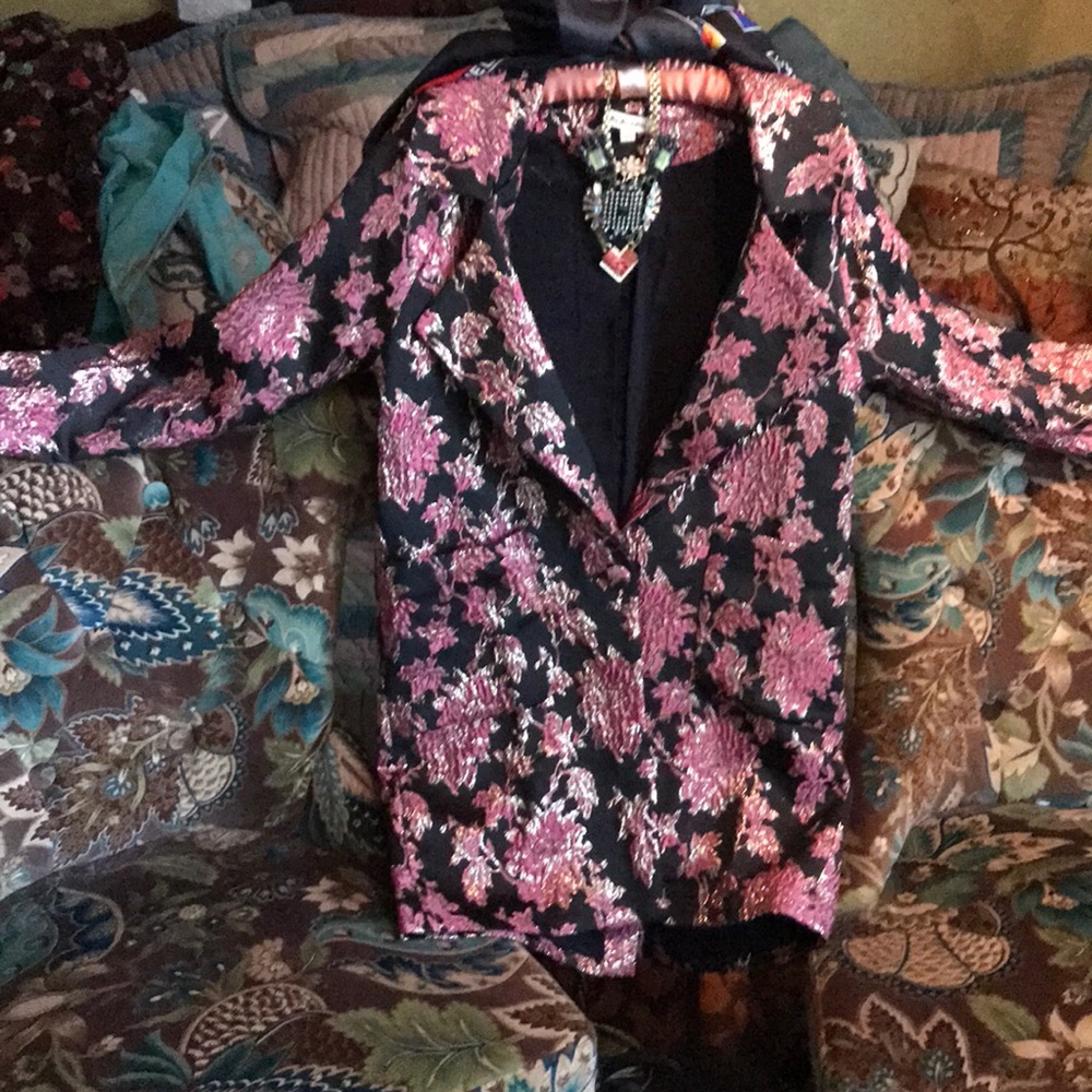 For love and lemons brocade coat sz s